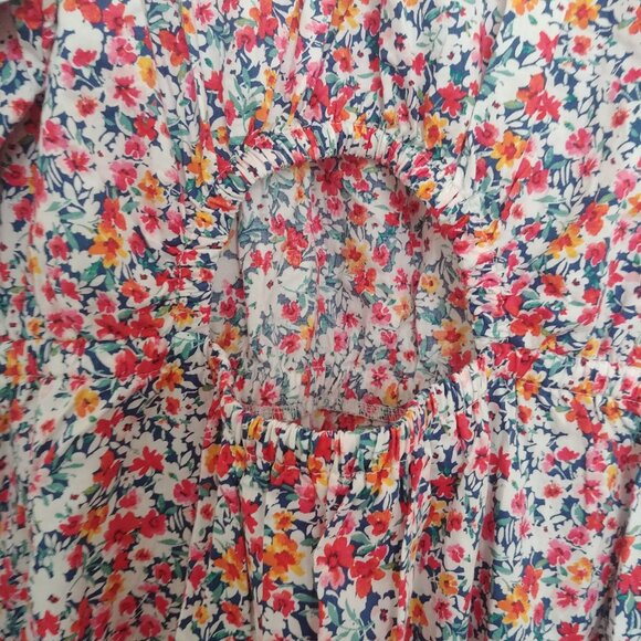 Old Navy Floral Print Puff Sleeve Dress - Multicolor - Picture 5 of 12